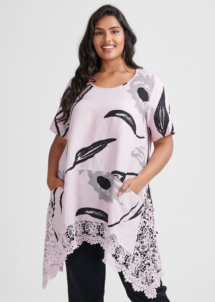 Linen Botanica Tunic, , hi-res