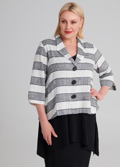 Plus Size Linen Stay In Line Jacket