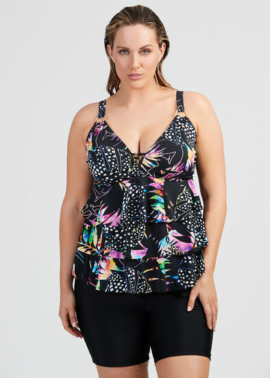 Plus Size Midnight Tropics Tankini