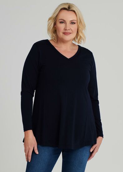 Plus Size Weekend Vneck Swing Top