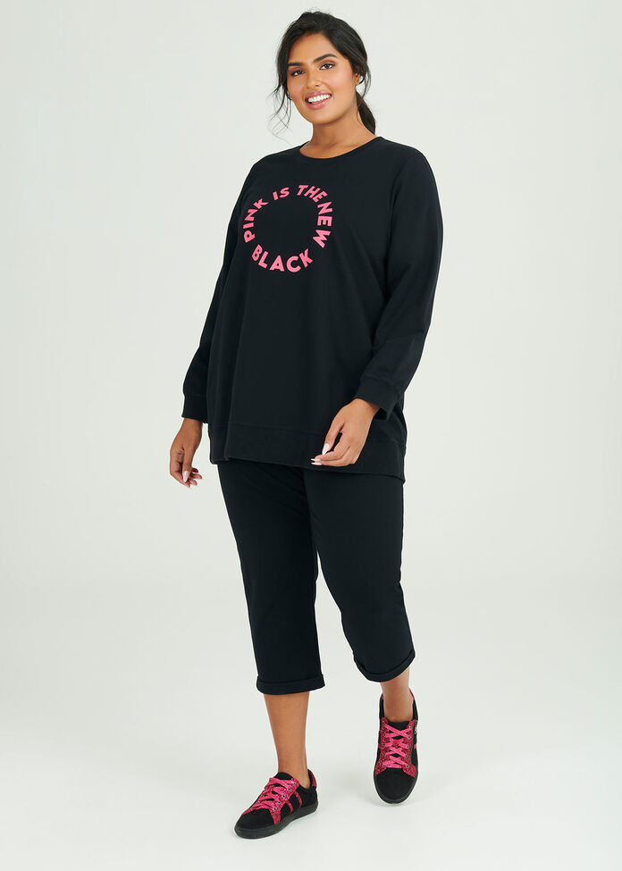 Organic Noir Sweat Top, , hi-res