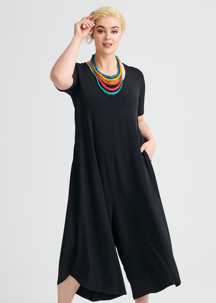 Essential Short Sleeve Jumpsuit, , hi-res