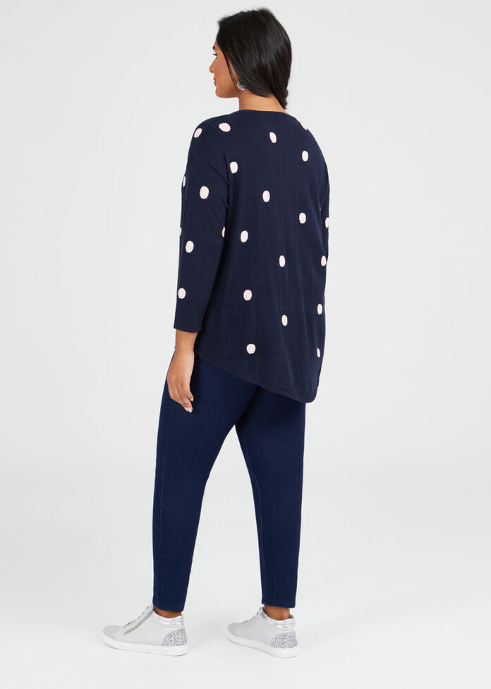 Bamboo Cotton Spot Jumper, , hi-res