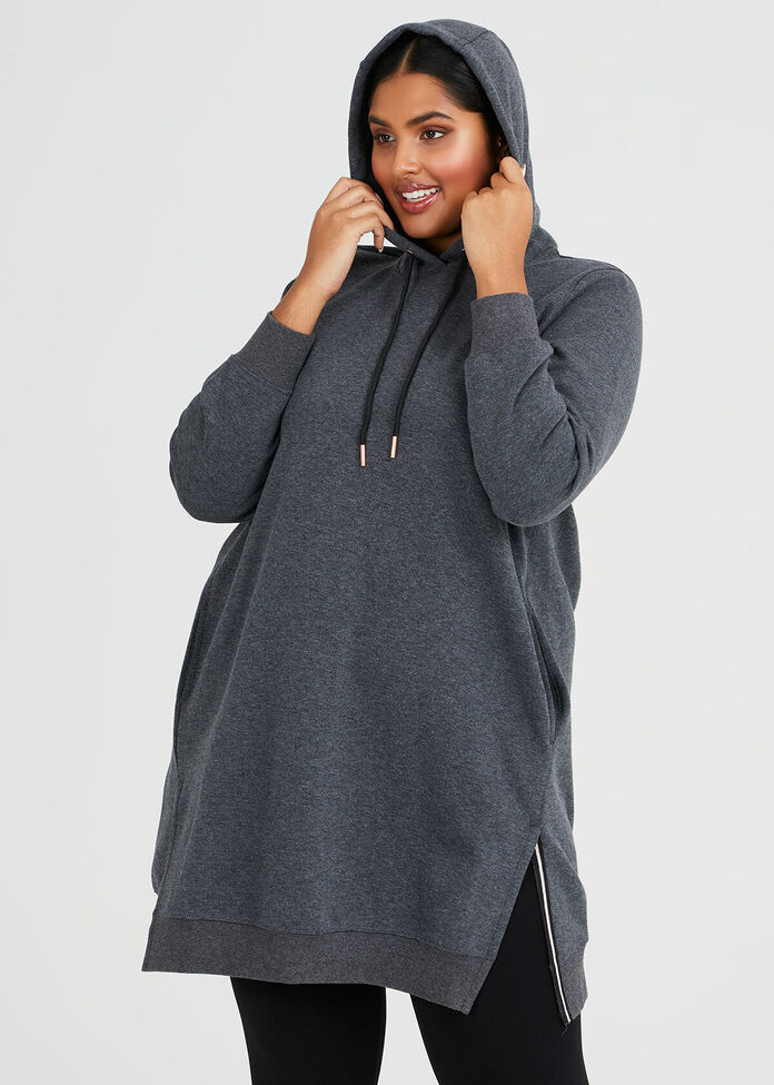 Hooded Sweat Dress, , hi-res