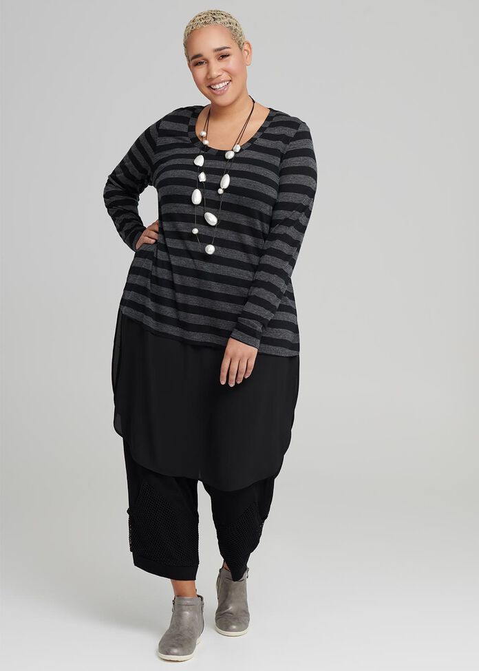 Aurora Stripe Wool Tunic, , hi-res