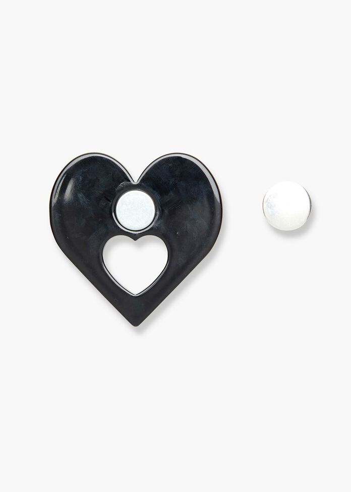 Heart Glasses Brooch, , hi-res