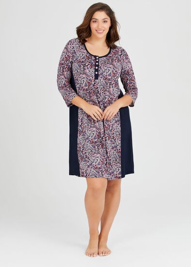 Plus Size Bamboo Paisley Nightie