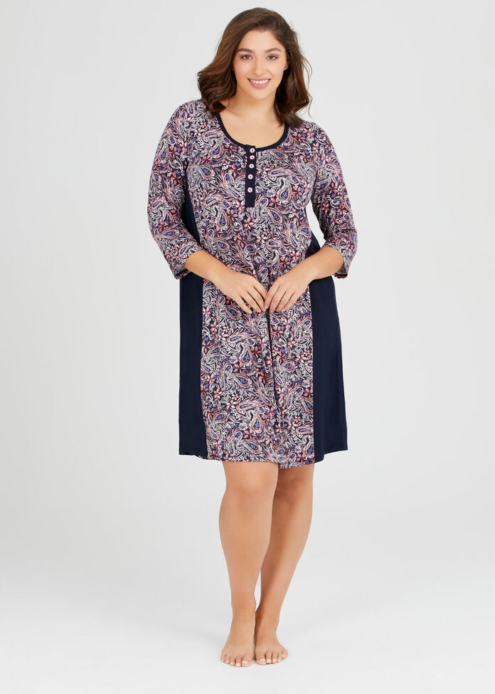 Bamboo Paisley Nightie, , hi-res