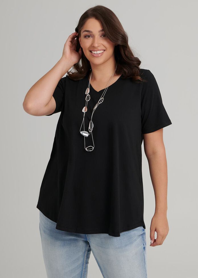 V Neck Swing Tee, , hi-res