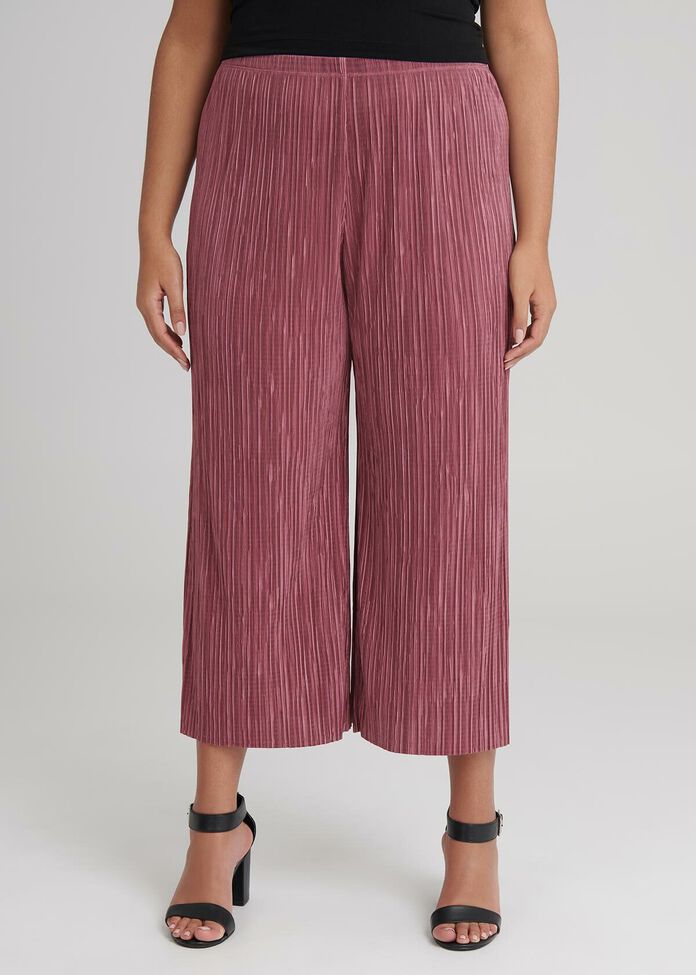 Pretty Pleat Crop Pant, , hi-res