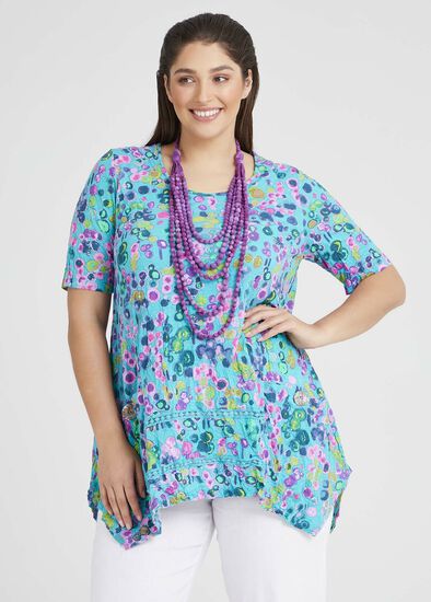 Plus Size Bamboo Sand To Sea Top