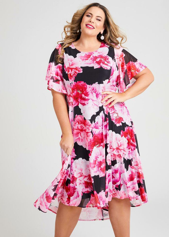 Floral Dream Mesh Maxi Dress, , hi-res