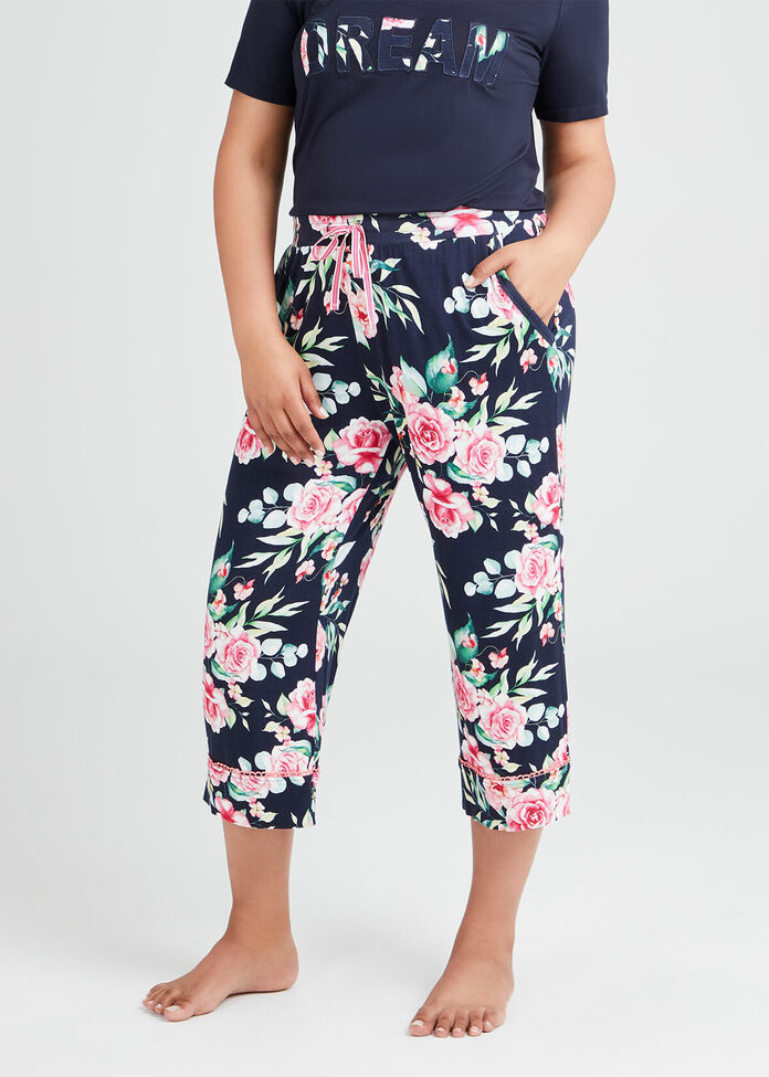 Bamboo Bouquet Pyjama 3/4 Pant, , hi-res