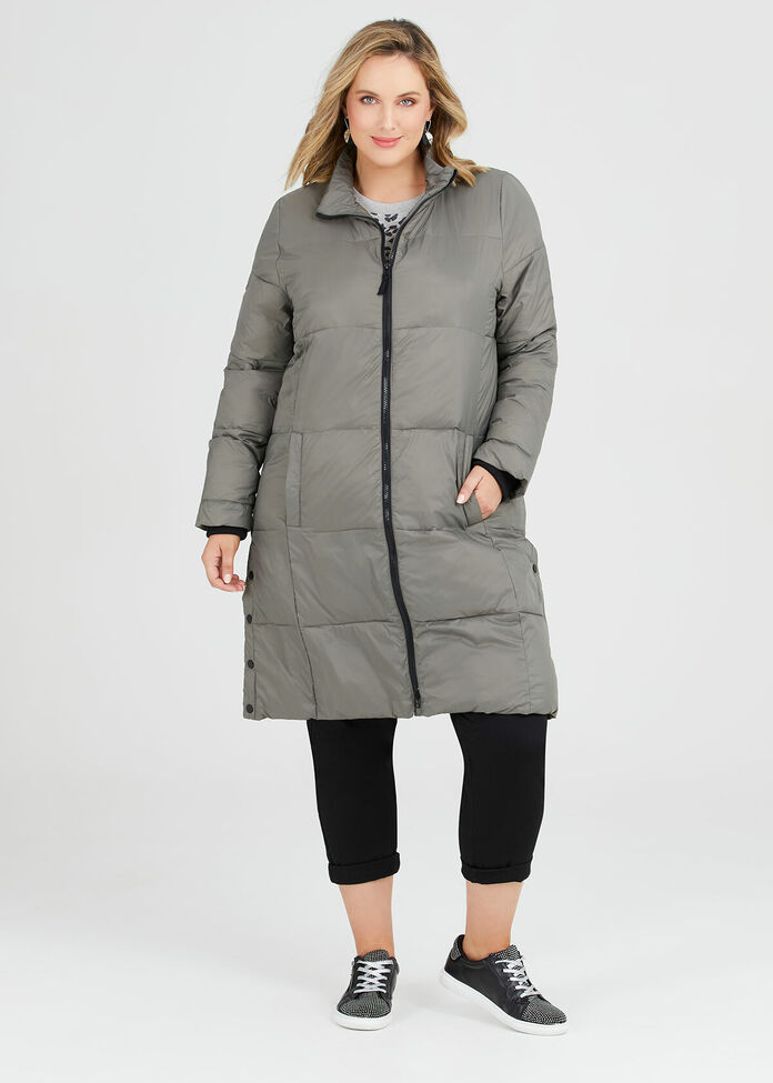 Long Line Puffer Jacket, , hi-res