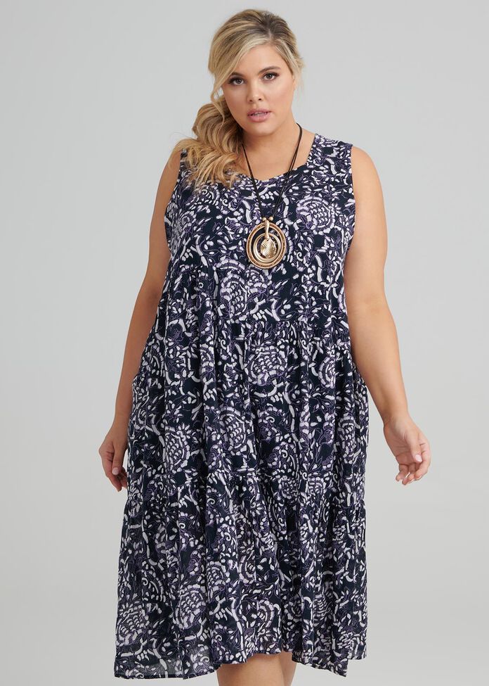 Paisley Blues Dress, , hi-res