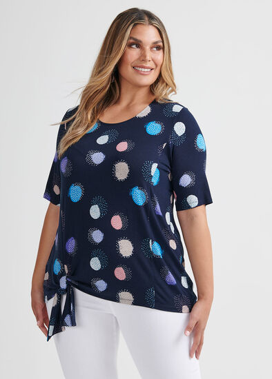 Plus Size Bamboo Fireworks Knot Top