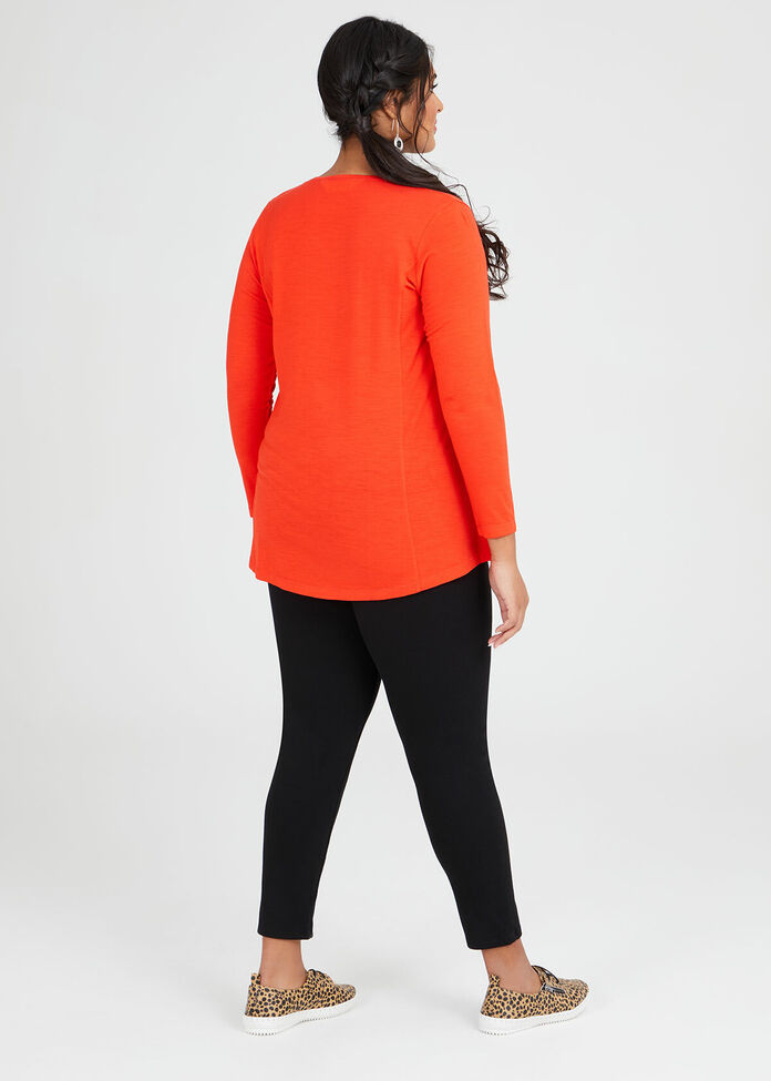 Wool Bamboo V-neck Top, , hi-res