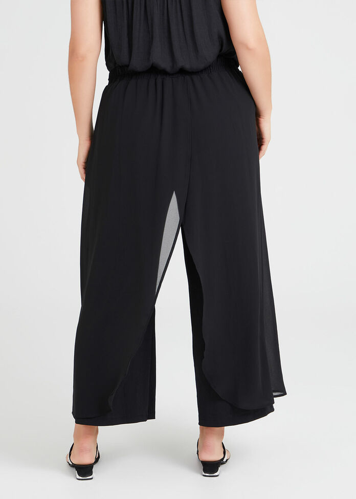 Aura Chiffon Layered Knit Pant, , hi-res