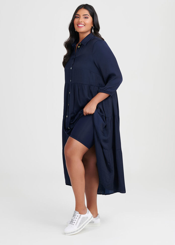 Luxe Bohemian Shirt Dress, , hi-res