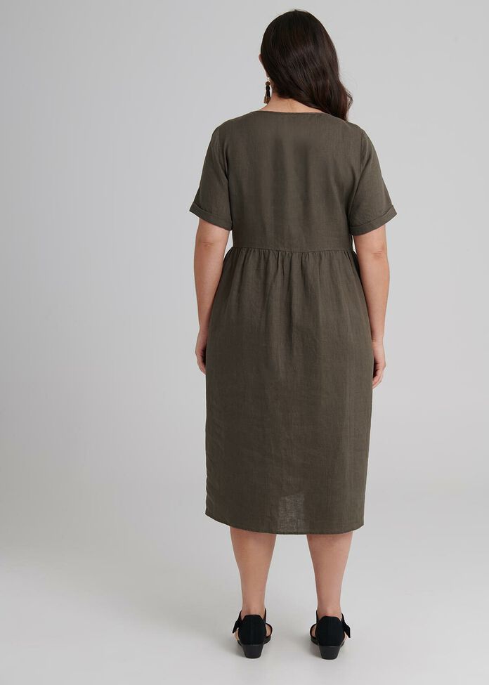 Savannah Linen Dress, , hi-res