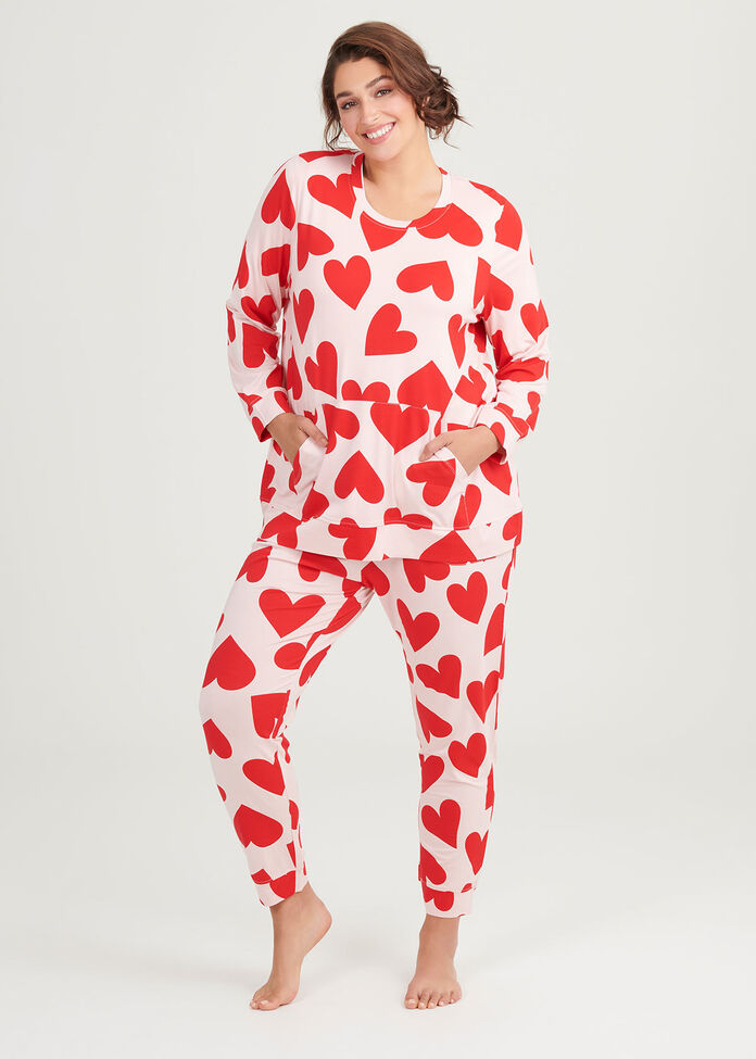 Bamboo Red Hearts Pant, , hi-res