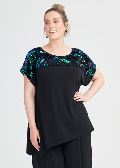 Plus Size Midnight Sparkle Top