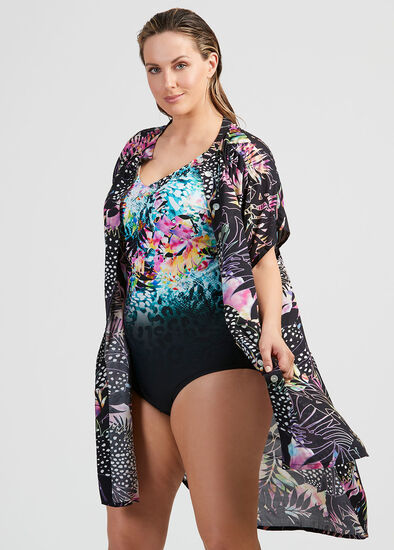 Plus Size Modal Tropics Cover Up