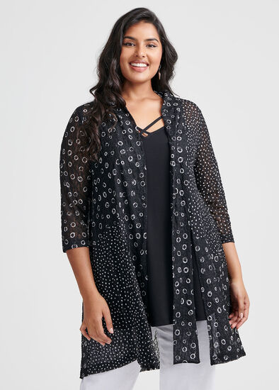 Plus Size Seeing Spots Cardi