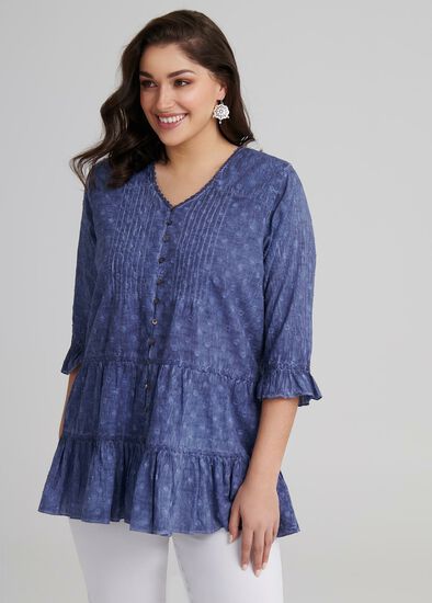 Plus Size Astera Dobby Tunic