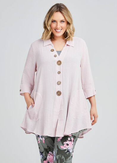 Plus Size Maxine Linen Swing Shirt