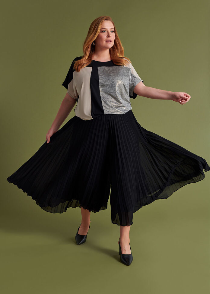 Sunray Pleated Culottes, , hi-res