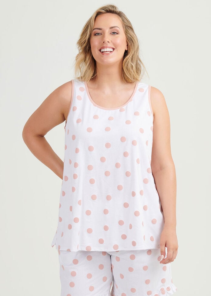 Organic Puff Spot Pj Top, , hi-res