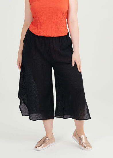 Plus Size Linen Swansea Crop Pant