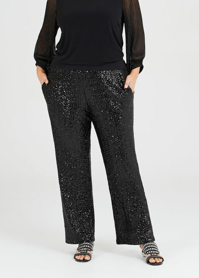 Plus Size Sparkle Sequin Pant