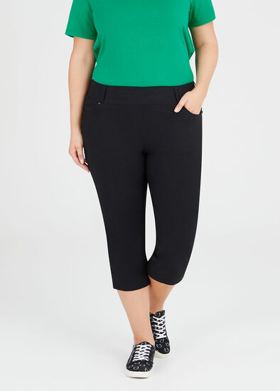 Plus Size Tencel Trapeze Crop Pant