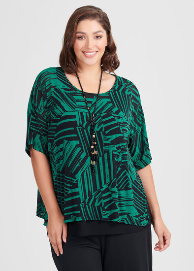 Plus Size Delta Burnout Top