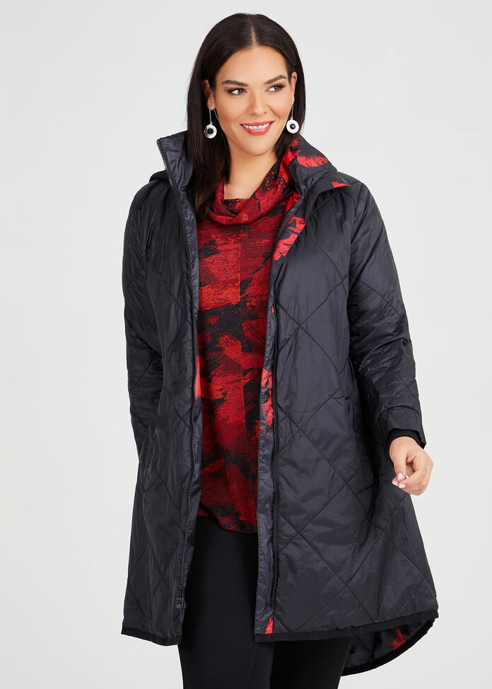 Rouge Noir Puffer Coat, , hi-res