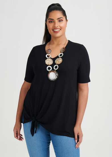 Plus Size Bamboo Side Tie Top