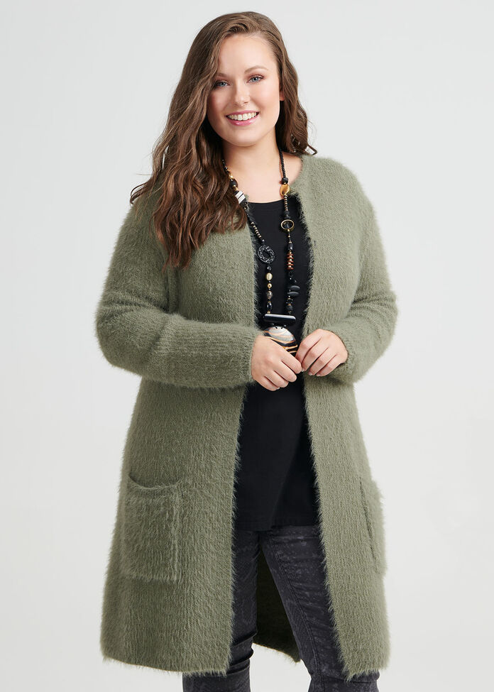 Warm And Fuzz Cardigan, , hi-res