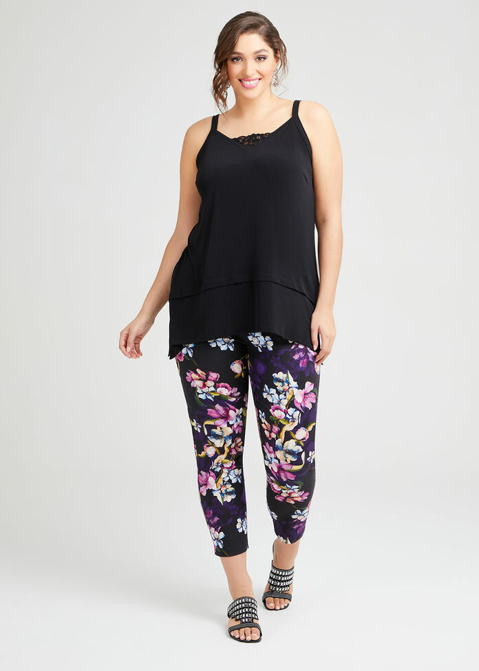 Majestic Flora Linen Pant, , hi-res