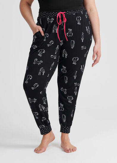 Plus Size Bamboo Meow Pj Pant