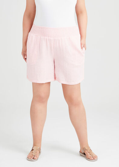 Plus Size Cotton Spot Foil Short