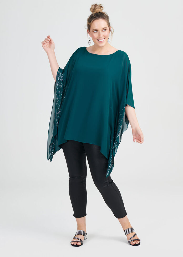 Ali Beaded Georgette Top, , hi-res