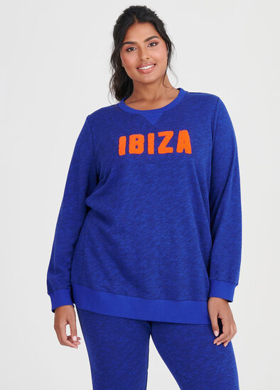 Plus Size Azure Melange Sweat