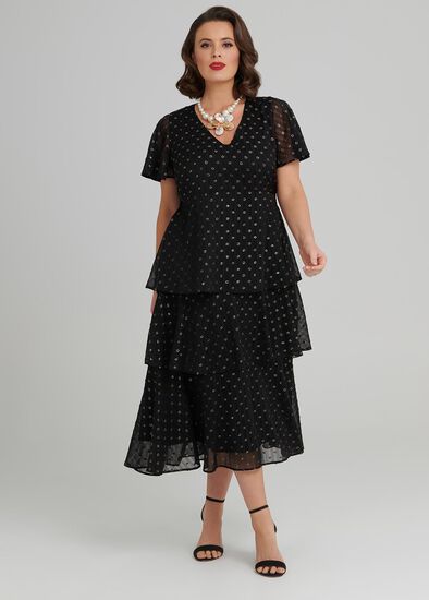 Plus Size Sleeved Cocktail Dress