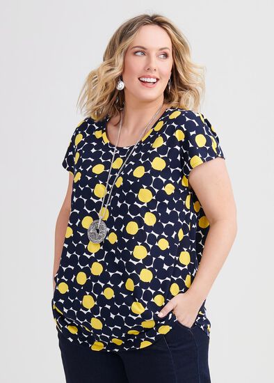 Plus Size Organic Irregular Spot Top