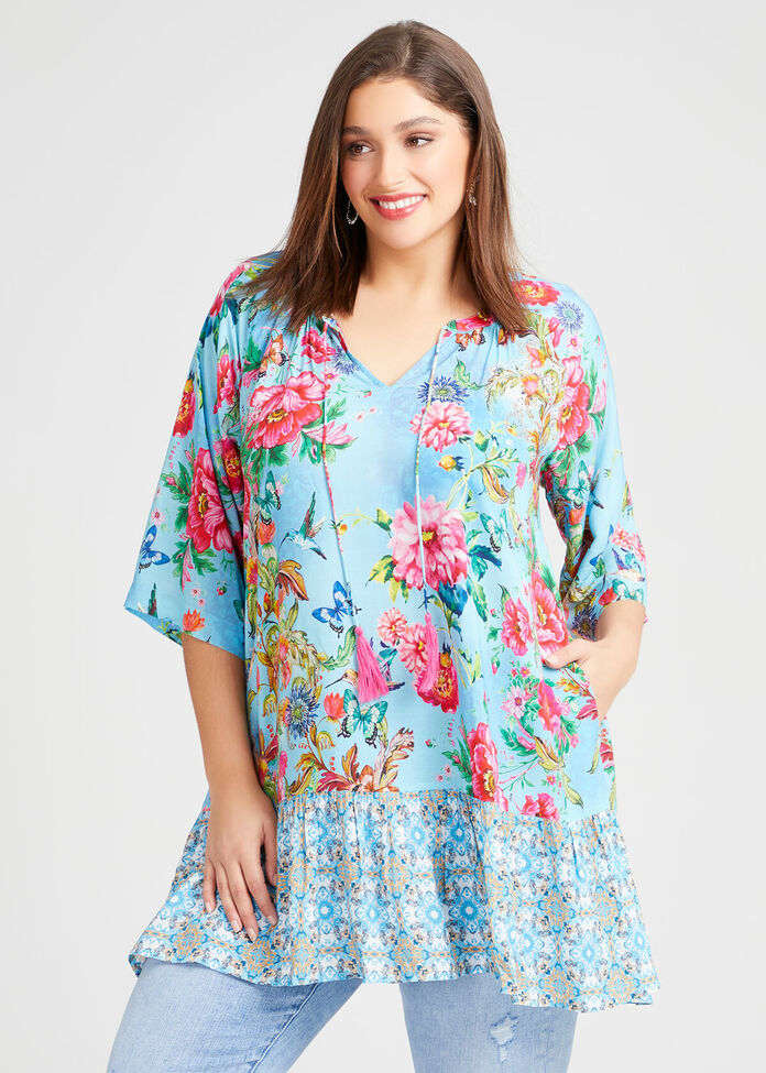 Natural Rosa Tunic, , hi-res