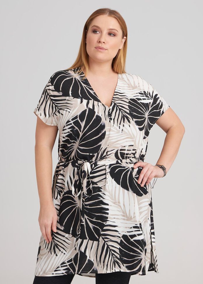 Palm Print Tunic, , hi-res