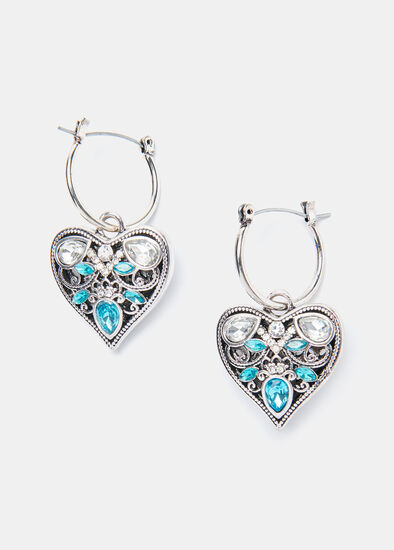 The Blues Heart Earrings