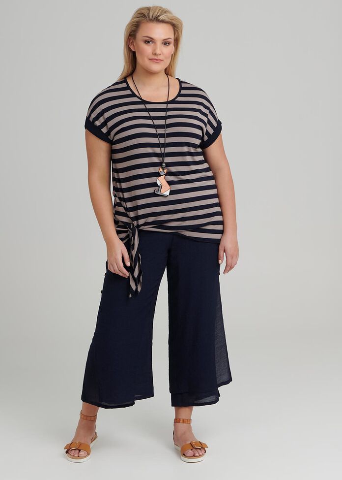 Stripe Knot Top, , hi-res